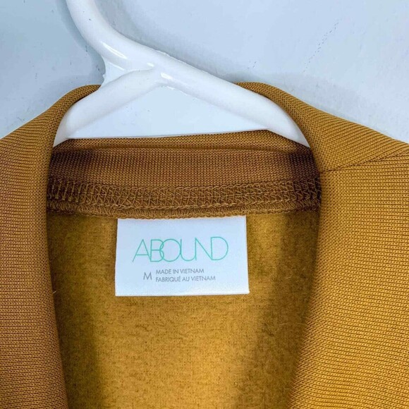 Abound Women's Mock Neck Long Sleeve Fleece Pullover in Tan Dale Size M - Picture 3 of 12